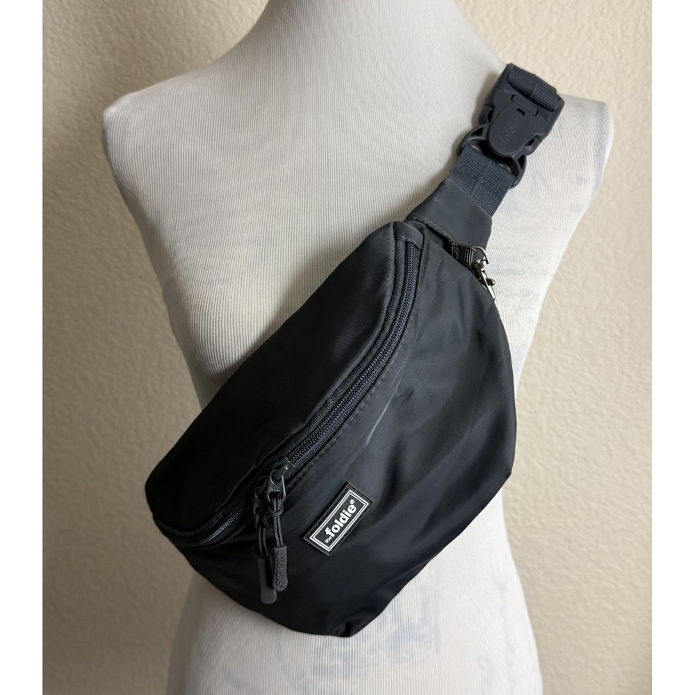 The Foldie Belt Bag Waist Pack Dark Gray Nylon Travel Crossbody RFID Brand New - Picture 6 of 10